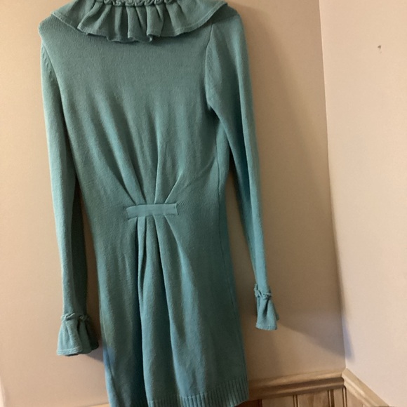 Heather B Sweaters | Heather B Teal Blue Knit  Long Cardigan/Sweater - size S - Picture 4 of 16